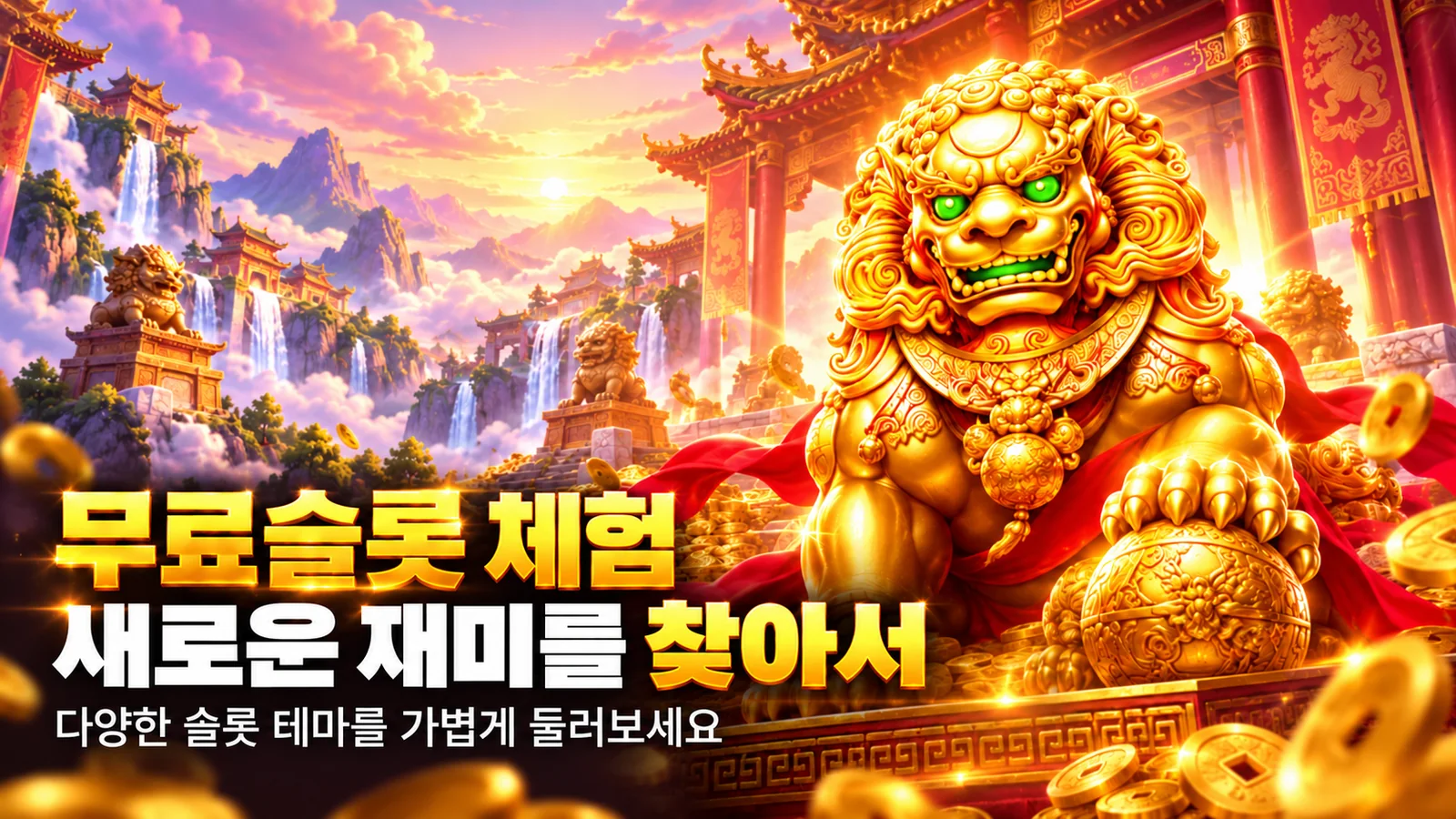 무료슬롯 체험 - 새로운 재미를 찾아서 (황금 사자 궁전 테마)